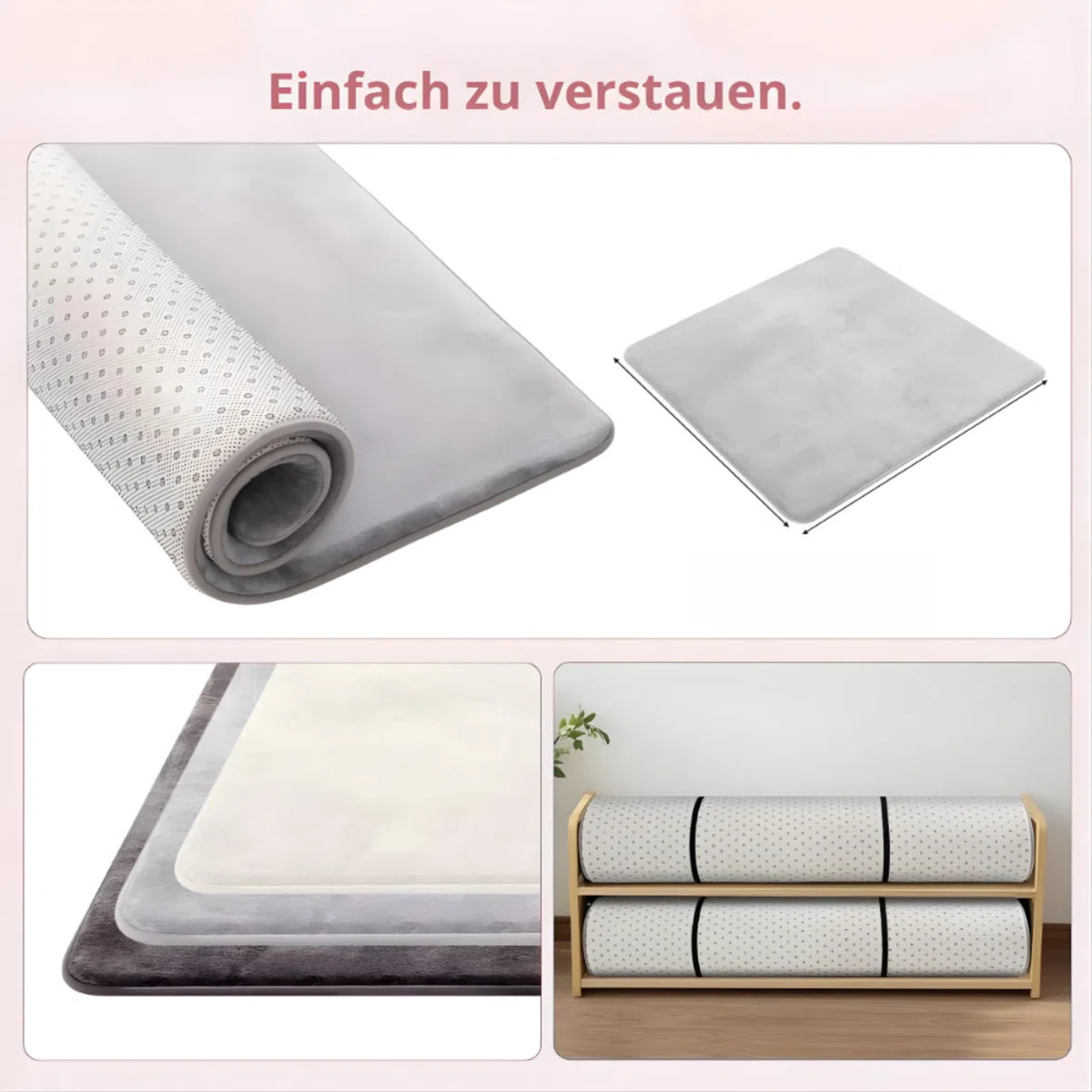 Nalaya - Baby Krabbel-& Spielmatte，Extra Dicke Krabbelmatte für Babys, 100x150x3cm, rutschfeste Spielmatte mit weichem Kurzflor, pflegeleicht – ideal für Kleinkinder und Laufstall
