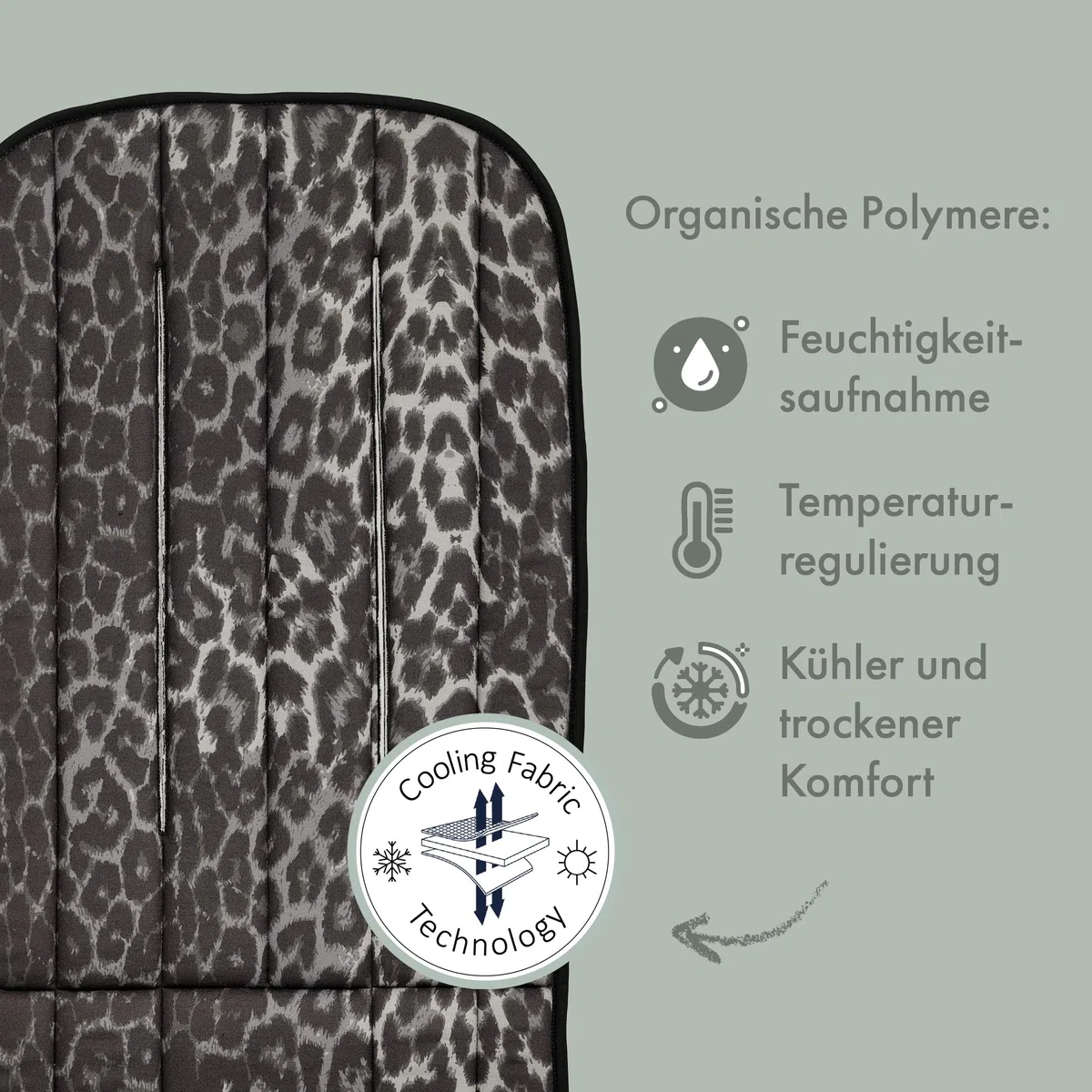 Elodie Details Universelle Kinderwagen Sitzauflage Wendbar Gepolstert und Waschbar Einlage Kinderwagen CosyCushion Buggy Auflage - Le Leopard