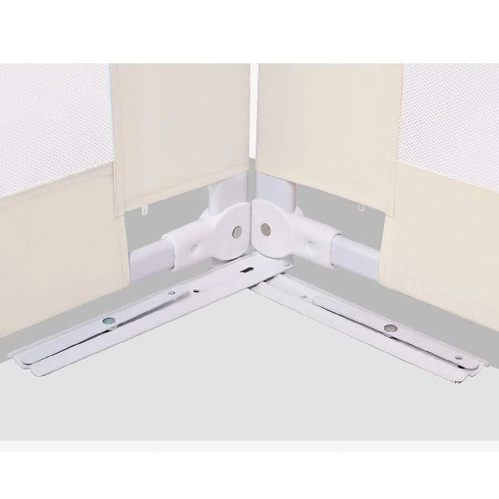 Bettgitter Bettschutzgitter Stoßstange, Tragbare Waschbare Höhenverstellbare Schienen Hergestellt Für Einzelbett Kingsize-Bett Queensize-Bett 1 Seite,Offwhite(A),180cm*60cm