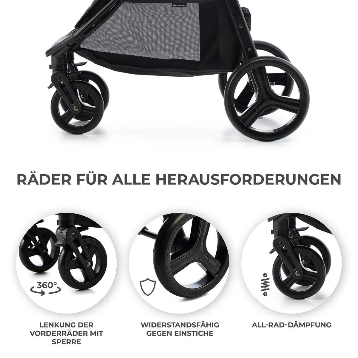 Kinderkraft RINE Buggy bis 22 kg, Kinderwagen, Mit einer Hand zusammenklappbar, wasserfestes Verdeck mit UPF50+ Filter, liegende Position, Getränkehalter im set, Rosa