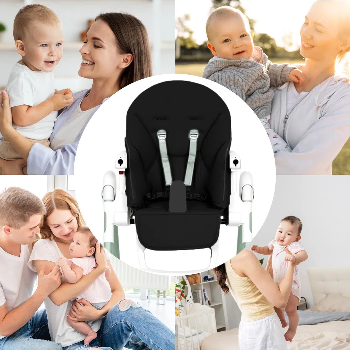 Kinder Hochstuhl Sitzbezug PU Leder Kinder Fütterungssitz Sitzkissen | Kinder Hochstuhl Polsterauflage für Enkelkinder, Söhne, Töchter, Neffen, Nichten