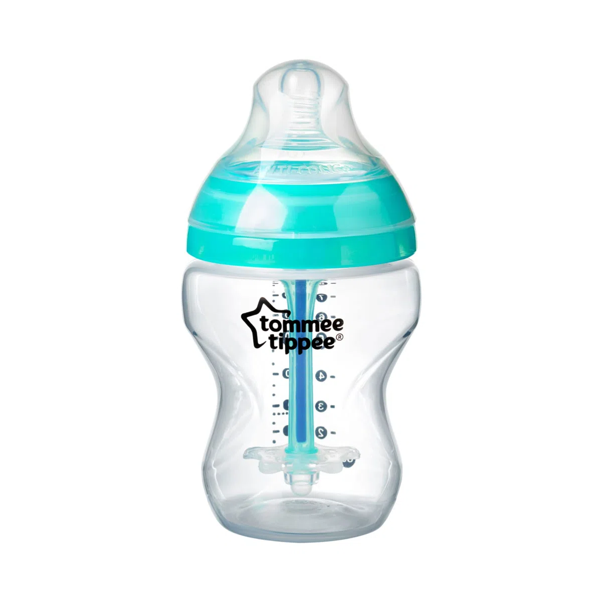 Tommee Tippee Advanced Anti-Colic Newborn Baby Bottle Starter Set, Breast-Like Teat and Heat Sensing Technology, Clear