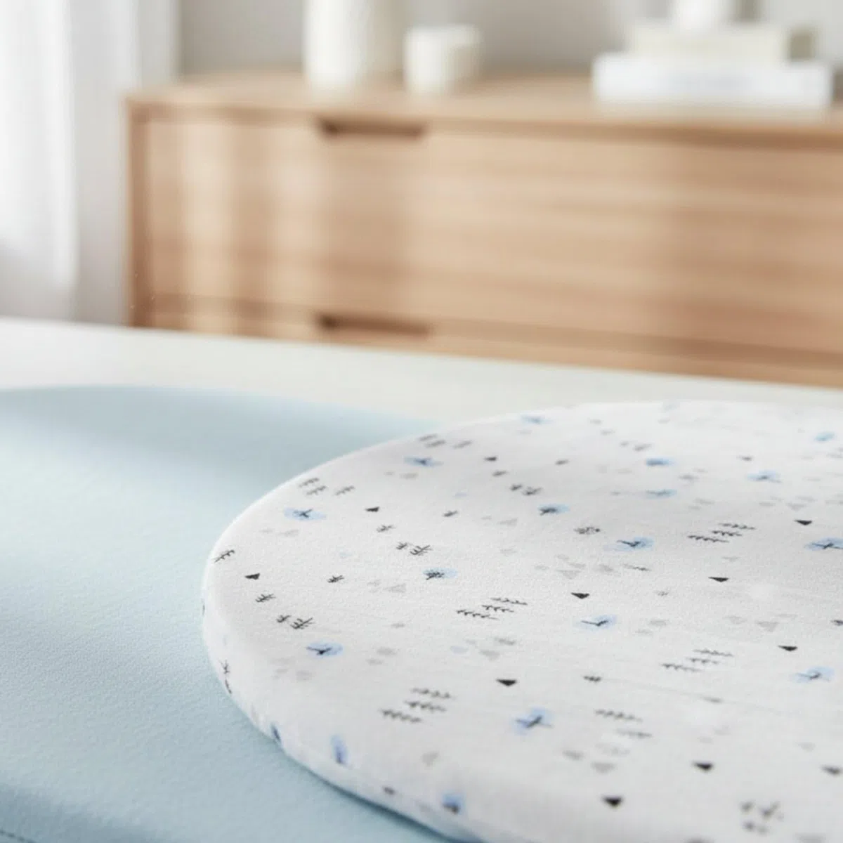 Baumwoll Wiegenlaken Babybettlaken Spannbettlaken Matratzenbezug Atmungsaktiv Kuschelweich Schutz für Babymatratzen mit Rundumgummi Kein Verrutschen, Orange Regenbogen, 133-71-22cm