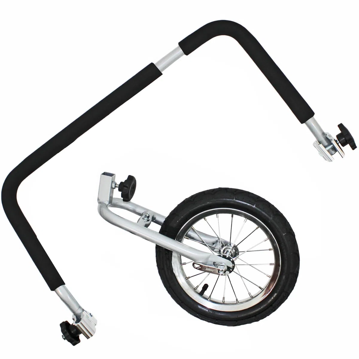 Red Loon Jogger Erweiterung Jogger Umbausatz für Fahrradanhänger - Jogger Kit mit Joggerrad Schiebegriff Bremse für Fahrrad Kinderanhänger - Bremsenset vorne + hinten V-Brake