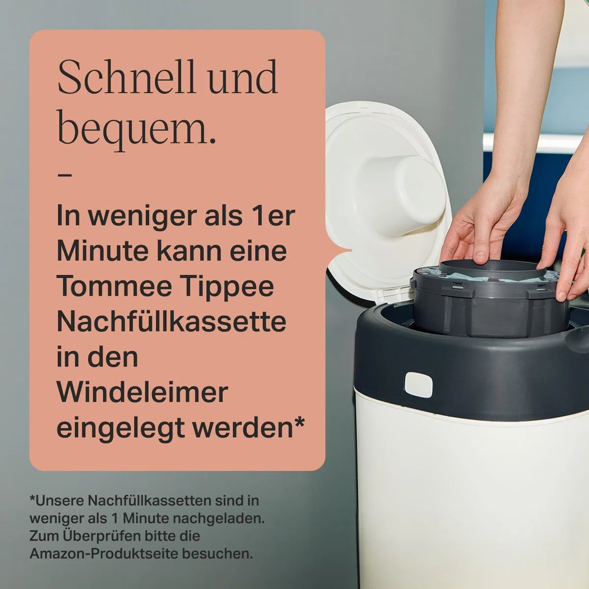 Tommee Tippee Twist & Click Advanced Windeleimer Original-Nachfüllkassetten, 16 x 10,5 m