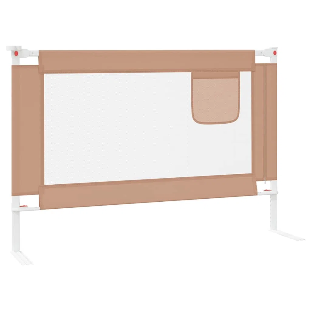 Generisch Kleinkind-Bettschutzgitter Taupe 100x25 cm Stoff,Baby & Kleinkind,Babysicherheit,Baby-Bettschutzgitter,10217