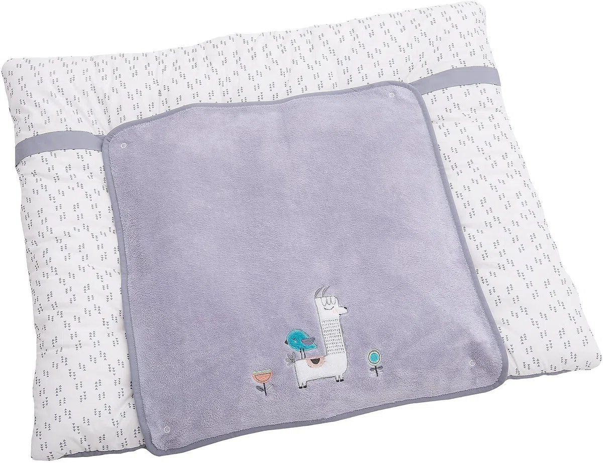 Be Be's Collection Wickelauflage Lama 75x75 cm Grau Thermoplastisches Elastomer (TPE)
