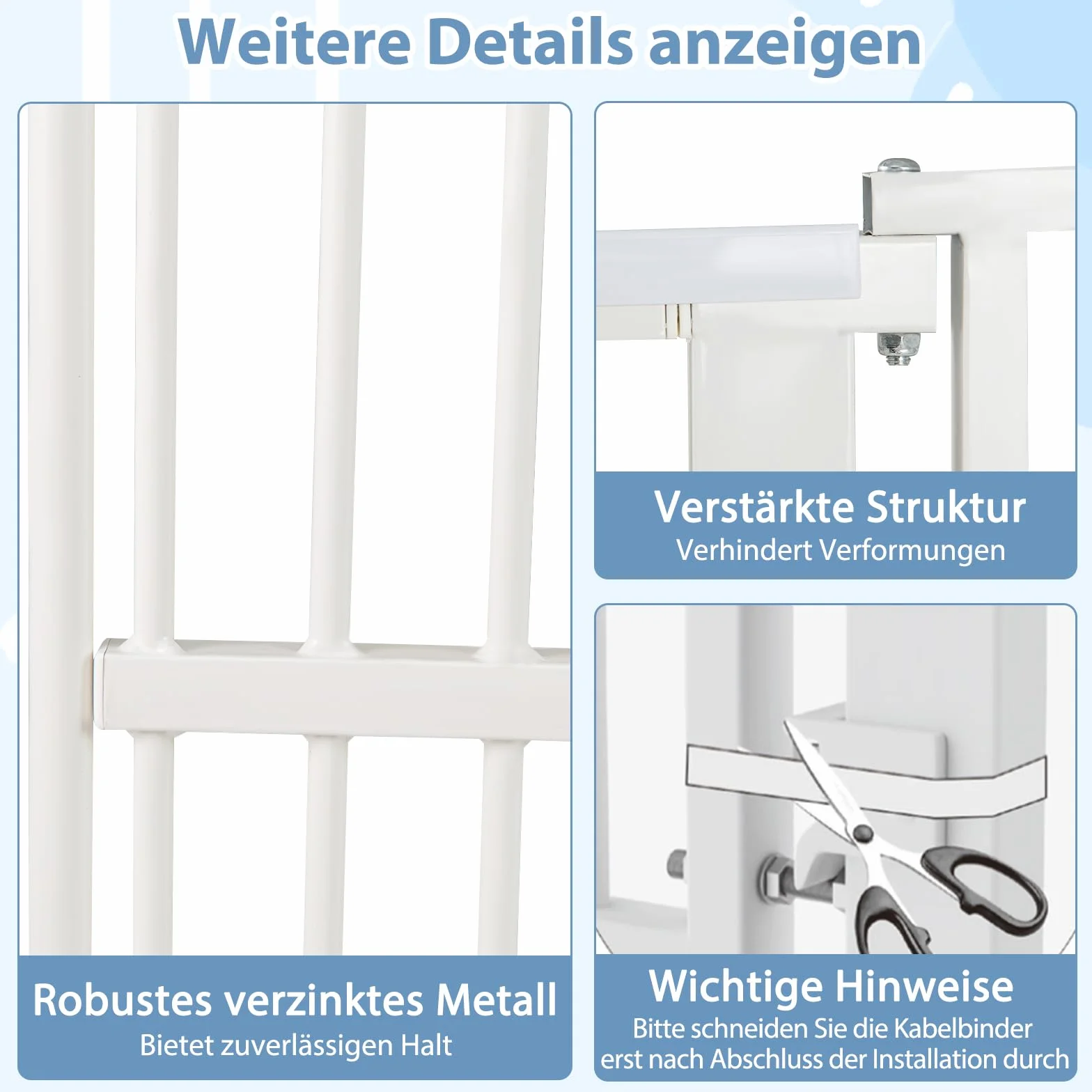 GYMAX extra hohes Haustiergitter, Türgitter Hunde mit Verriegelbarer Katzenklappe, 2 Verlängerungssets für 77-104 cm breite Öffnung, Hundegitter Wohnung ohne Bohren für Hunde, Katzen (150 cm)