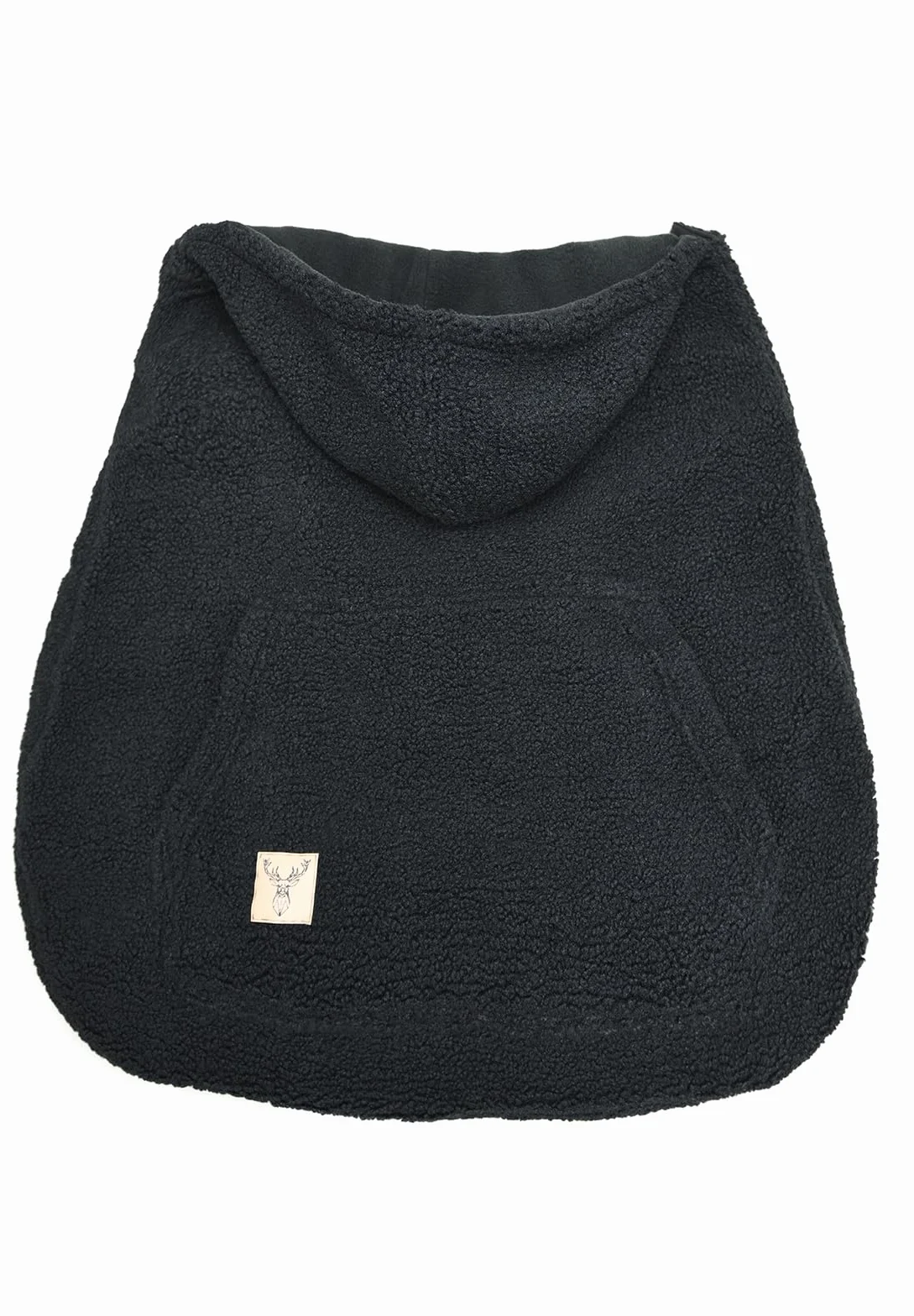 MijaCulture Tragecover M025 TEDDY – Universaler Bezug für Babytrage, Tragetuch & Cape, Warmes Cover für Babys (Schwarz)