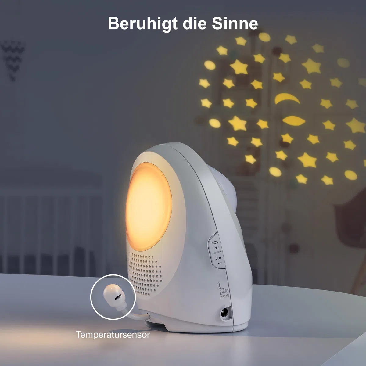Vtech DM1212 Digitales Audio-Babyphon – DECT-Technologie, Gegensprechfunktion, Geräuschpegelanzeige, Temperatursensor, Sternenhimmel-Nachtlicht u. v. m. – Mit Eltern- und Babyeinheit