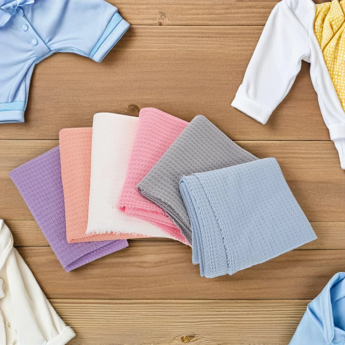 6 Stück Elastisches Wickeltuch für Neugeborene Jungen und Mädchen Leichtes Mull-Material für Fotoshootings Thematische Requisiten Vielseitig Einsetzbar als Babytragetuch