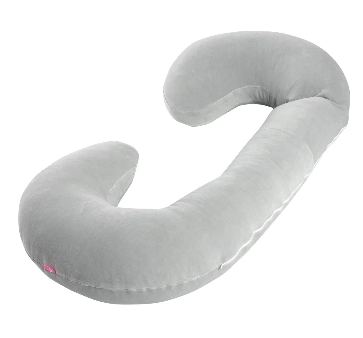 Bezug für Lagerungskissen/Seitenschläferkissen Sleepy-C Premium von Motherhood, Öko-Tex Standard - aus Baumwoll-Velour! (hellgrau)