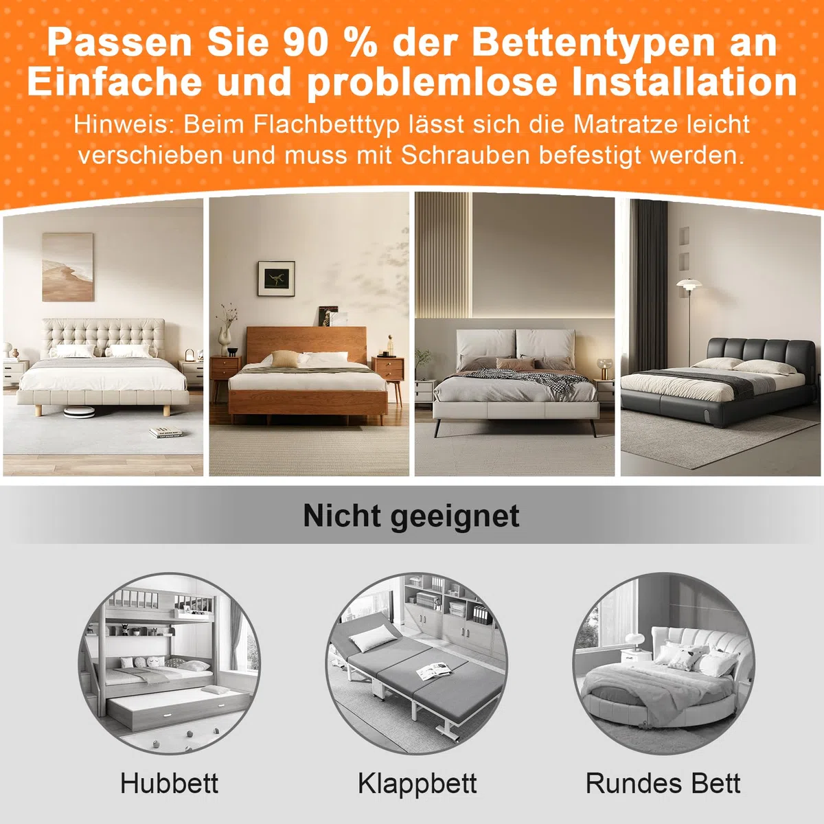 Rausfallschutz für Kinder - Bettgitter grau 2M Neues Muster Rausfallschutz Bett Gitter Rausfallschutz Schutzgitter für Kinderbetten bettgitter rausfallschutz-Deutscher Aufbauanleitung