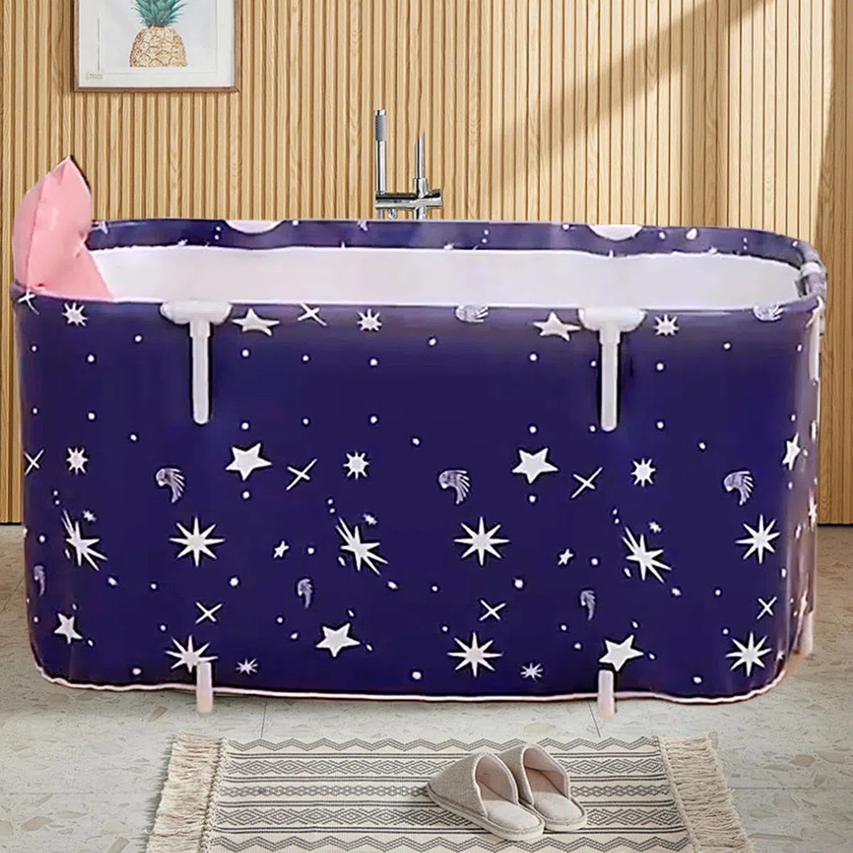 Klappbare Badewanne - Tragbare Wanne für Dusche | Rechteckige Duschtasse Badeeimer für Täglichen Gebrauch Reise Haushalt Kinder Badezimmer Outdoor Erwachsene Camping