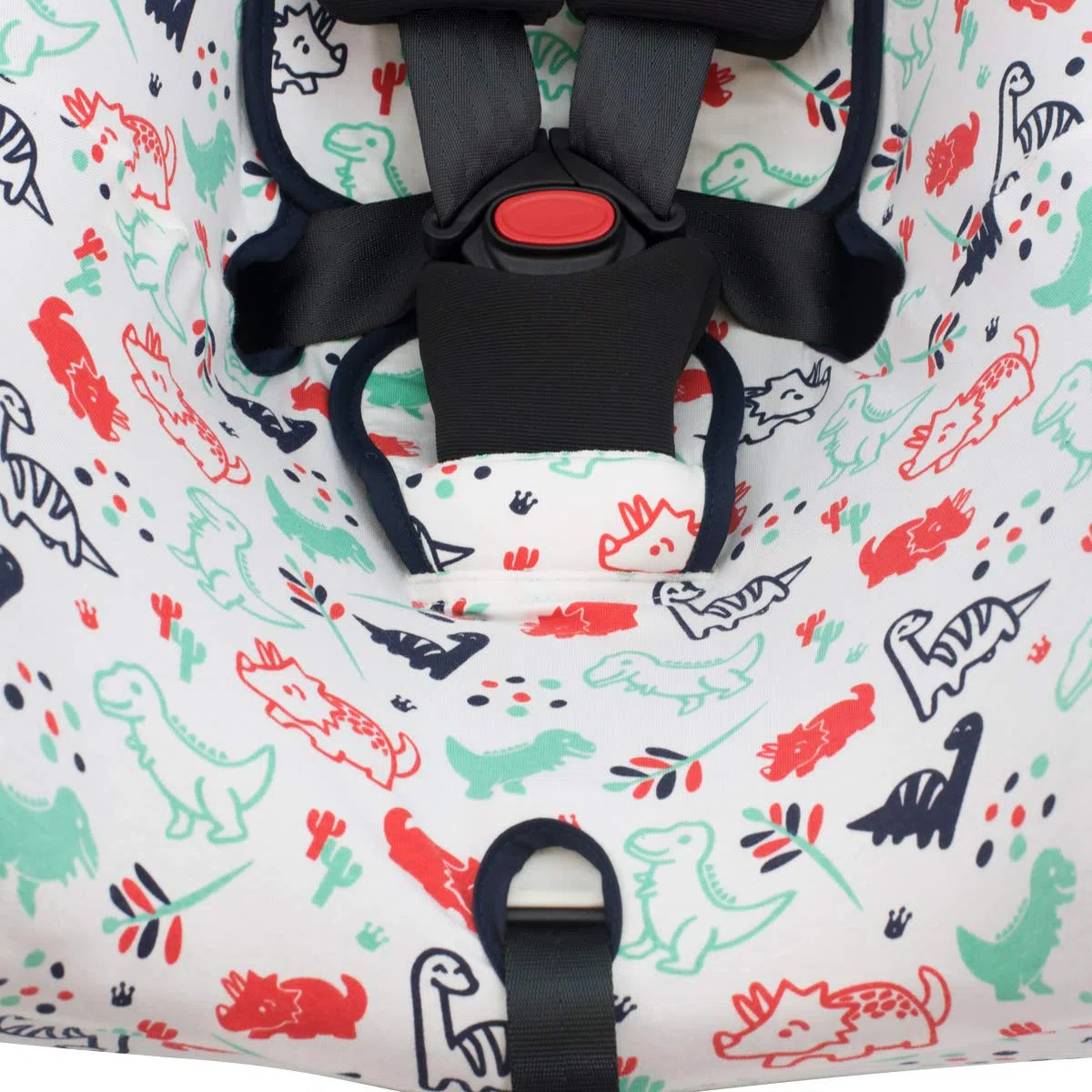 JYOKO KIDS Bezug für Autositz kompatibel mit Bugaboo Nuna by Turtle, aus Baumwolle (Dino Party)