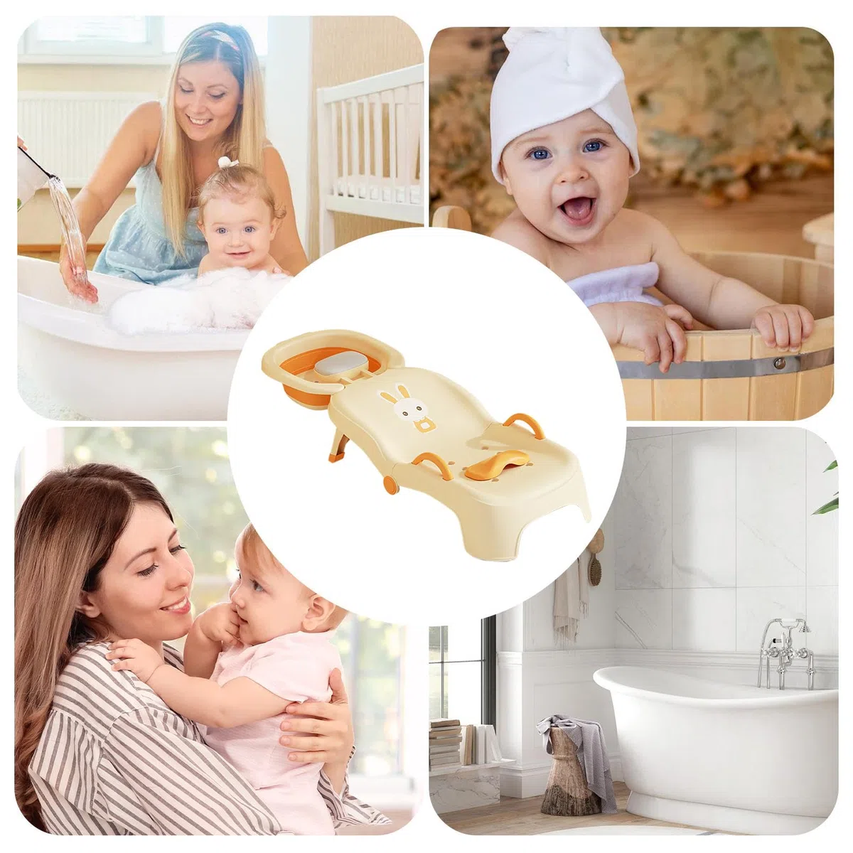 -Shampoo-Stuhl Haarspül-Sitzliege | Klappbarer Kinder-Haarwaschstuhl Für Zuhause Bad WC Salon Mädchen 0-10 Jahre Kinder Haarwäsche Station Sitz Kopfstütze