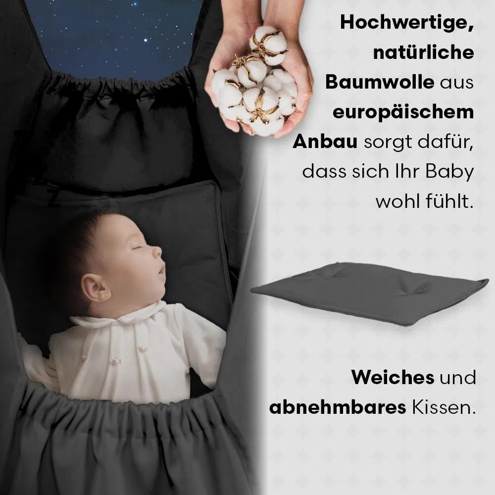Hängewiege für EIN Baby | Federwiege für EIN Baby | Wiege | Hammock | Federwippe | Baby Federwiege | Hängematte | ECO | Made in EU