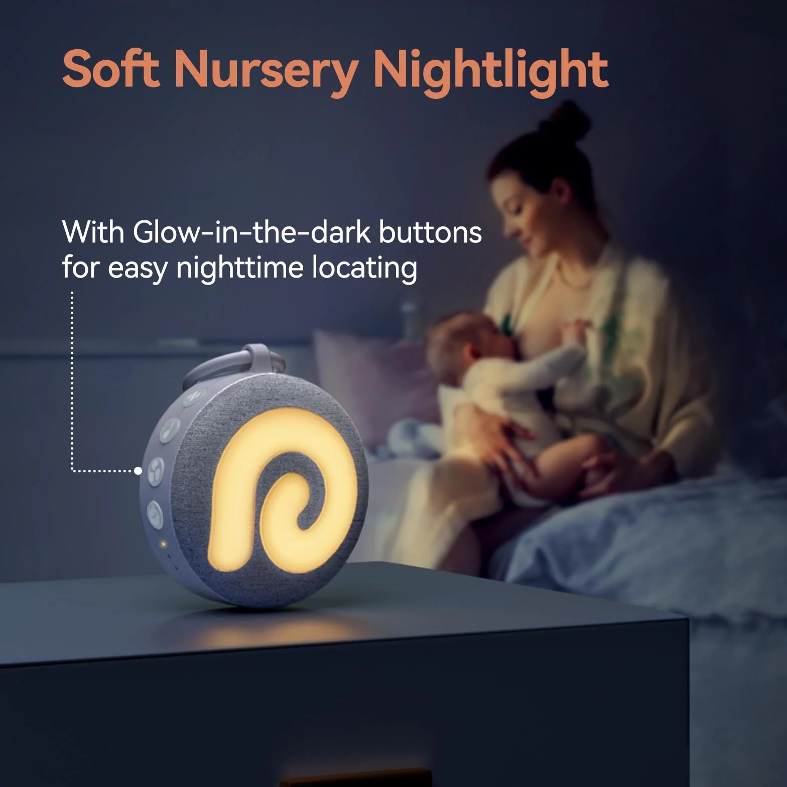 Dreamegg White Noise Machine Baby - D11 Einschlafhilfe Baby Weißes Rauschen Sound Machine mit 21 Musik-Stofftier und Licht, Einschlafhilfe USB Wiederaufladbar Schlafhilfe für Kinder