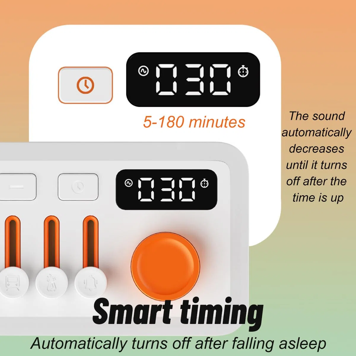White Noise Machine, Smart Sleep Aid Speaker with 8 Nature Sounds, Portable Bluetooth Speaker 7 Colors Night Lights, Wireless Bluetooth Speaker with Timer Auto Shutoff
