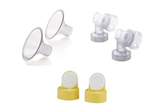 Medela Breast Shields, Connectors, Valves and Membranes (21mm Shields) by Medela