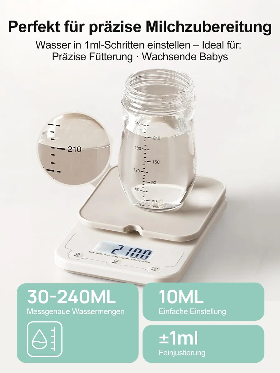 Flaschenzubereiter für Babys, Zubereitung von Säuglingsnahrung in 20 Sekunden, Ein Intelligenter Flaschenwärmer für Sofortige Herstellung, Schneller Flaschenwärmer, Flaschenwärmer baby, 1.5L