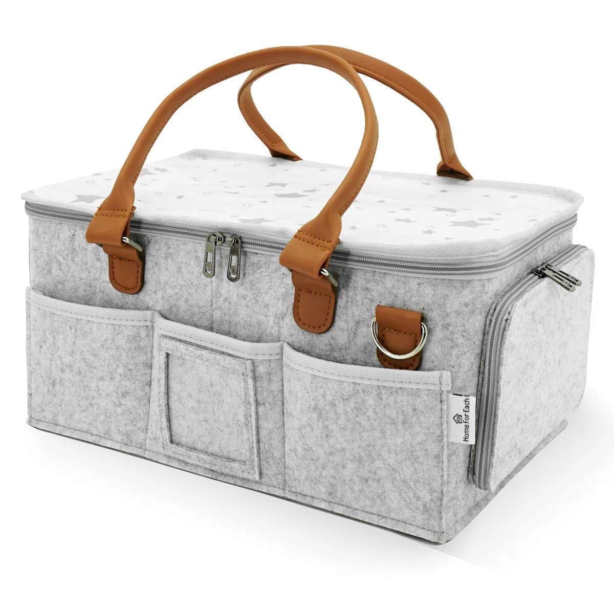 Wickeltasche mit Rolldeckel und herausnehmbaren Trennwänden – ideal für Kinderzimmer, Wickeltisch, Auto – Reisefreundliche Station