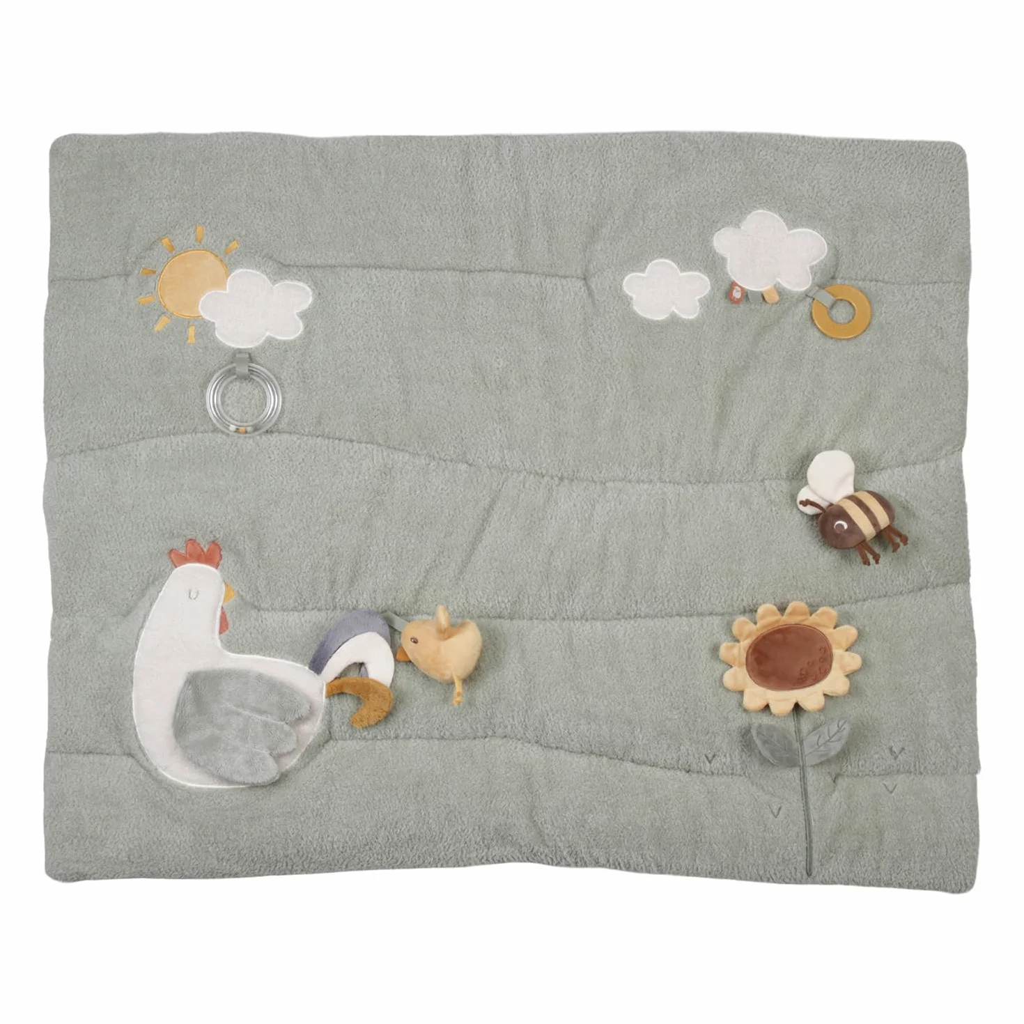 Little Dutch 8808 Activity Krabbeldecke Laufgittereinlage grün - Little Farm (80x100 cm)