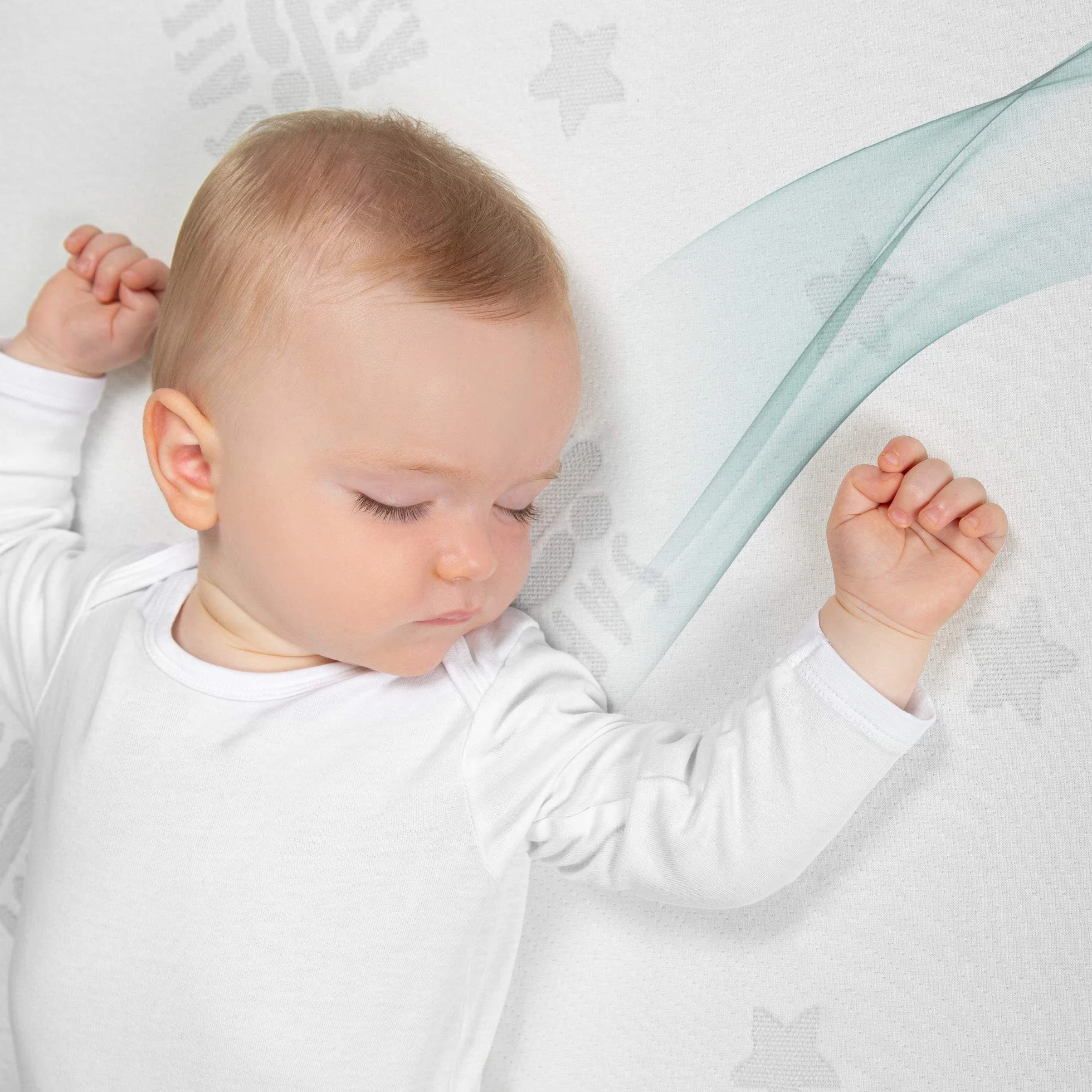 roba Laufgittermatratze 6 eckig - safe asleep - Baby Matratze für Laufgitter / Laufstall - Laufgittereinlage mit abnehmbarem Jacquard Bezug