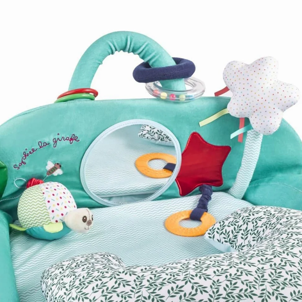 Sophie la Girafe - Fresh Touch - Evolu'doux Spielplatz | Spiegel Rassel Beißring Perlen und Reißverschluss zum Entdecken | 5 Spielpositionen | sensorische Entwicklung | Geschenkidee