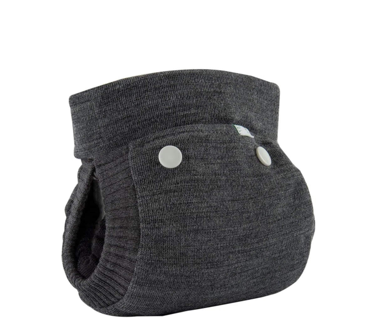 Popolini EasyFree Wool Anthrazit Melange All-in-3+ System Windel, Einlage und Bauchband (M (~5-10 kg))
