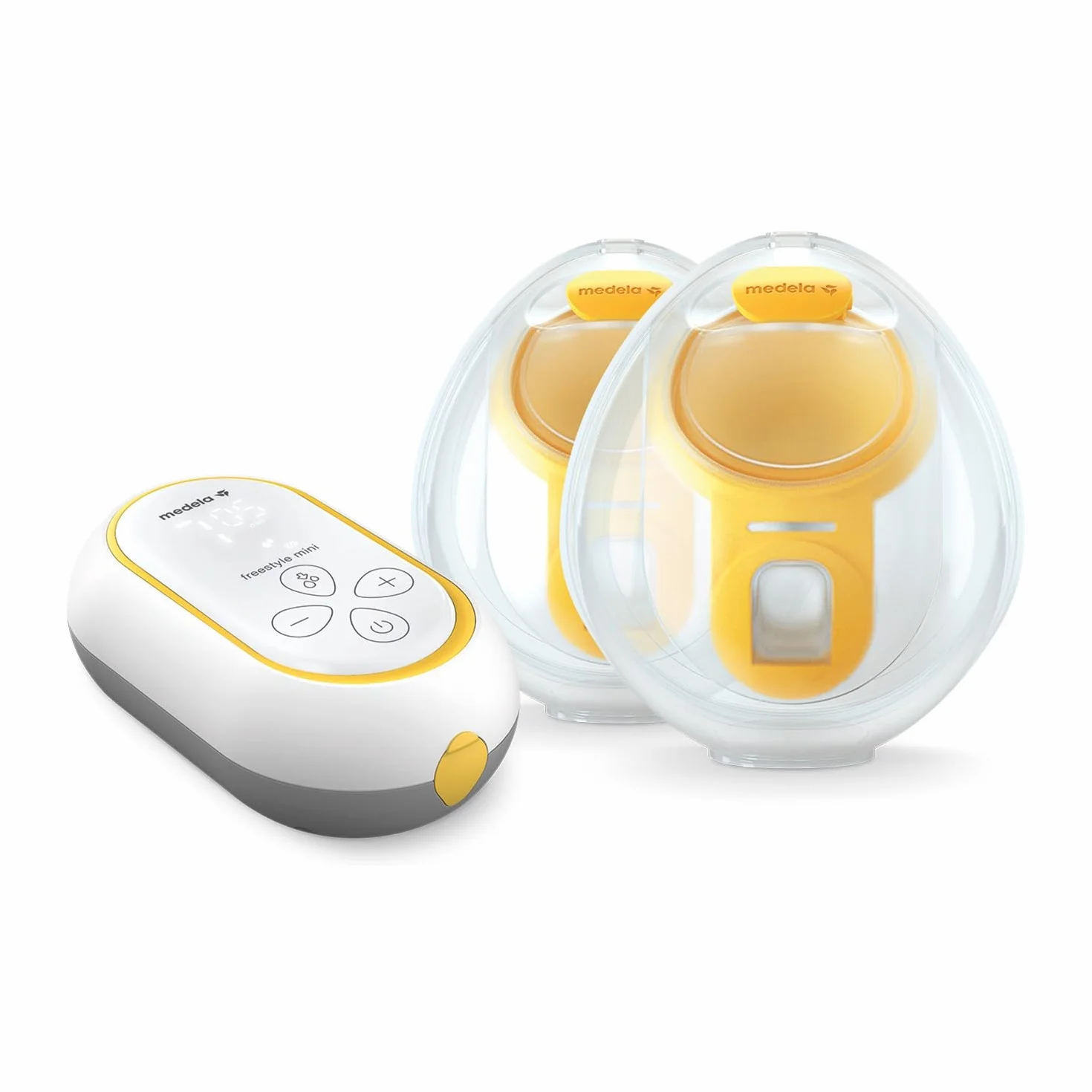 Medela Freestyle Mini tragbare elektrische Doppelmilchpumpe mit Hands-free Auffangschalen und Akku