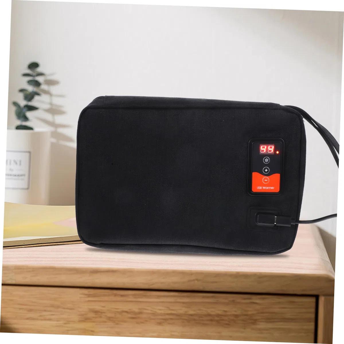 ORFOFE Tragbarer Feuchttuchwärmer mit USB Ladung Neopren Material und Einstellbarer Temperatur Kapazität für 20-80 Tücher Geeignet für Drinnen Sowie Draußen
