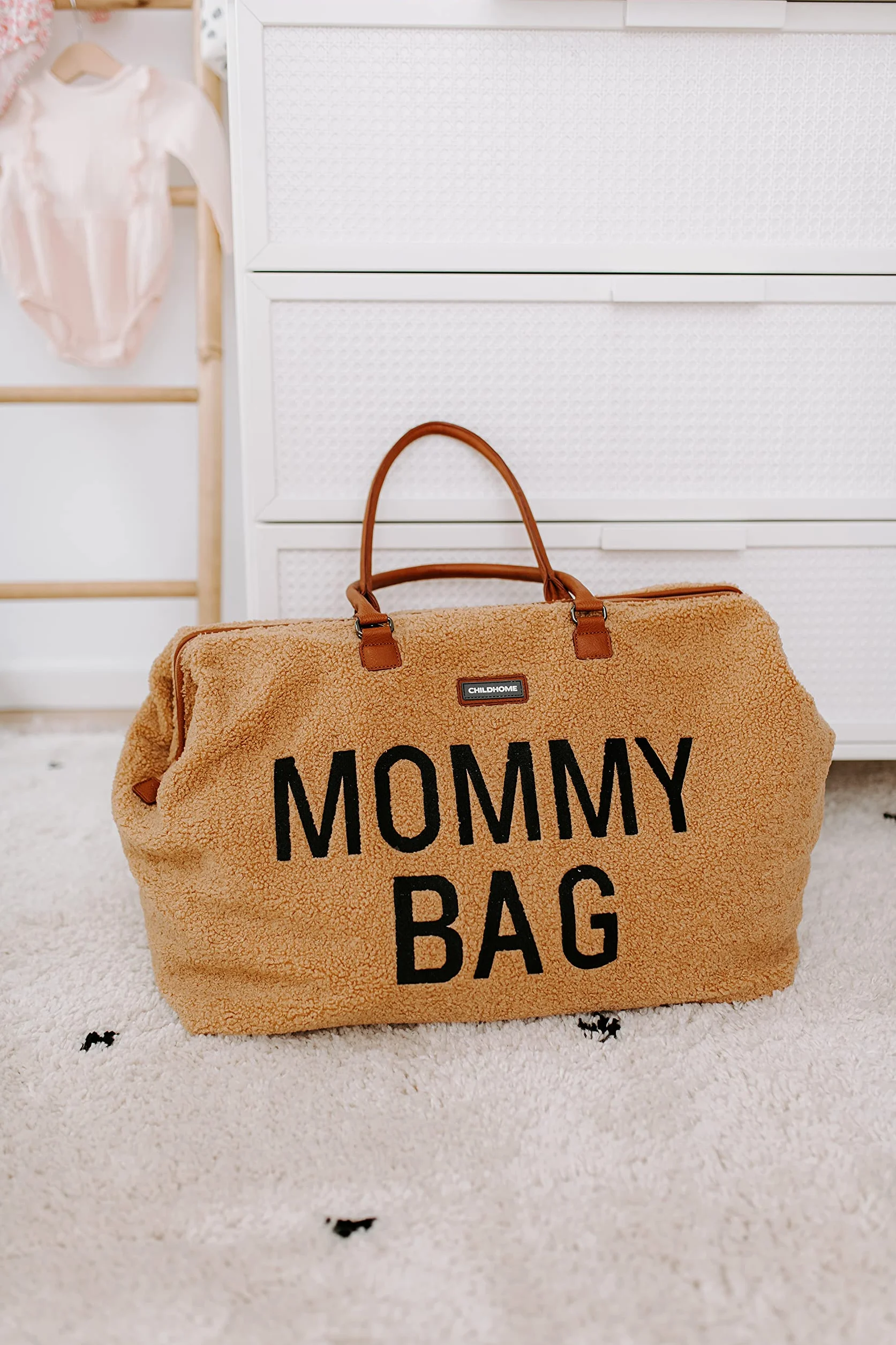 CHILDHOME, Mommy Bag, Changing Bag, Maternity, Travel Bag, Large Capacity, Changing Mat, Adjustable Shoulder Strap, Compartmentalised, Insulated Pocket