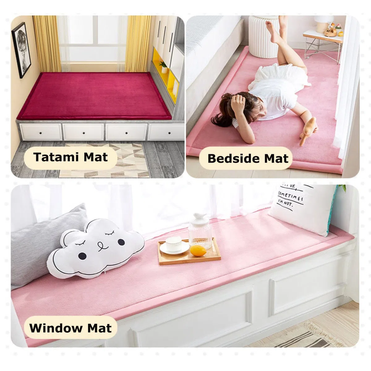 Baby-Krabbelmatte, großer Teppich, weicher Korallensamt, rutschfeste Tatami-Yogamatte, weicher Teppich für Wohnzimmer, Schlafzimmer (90 x 200 x 2 cm, Grau)