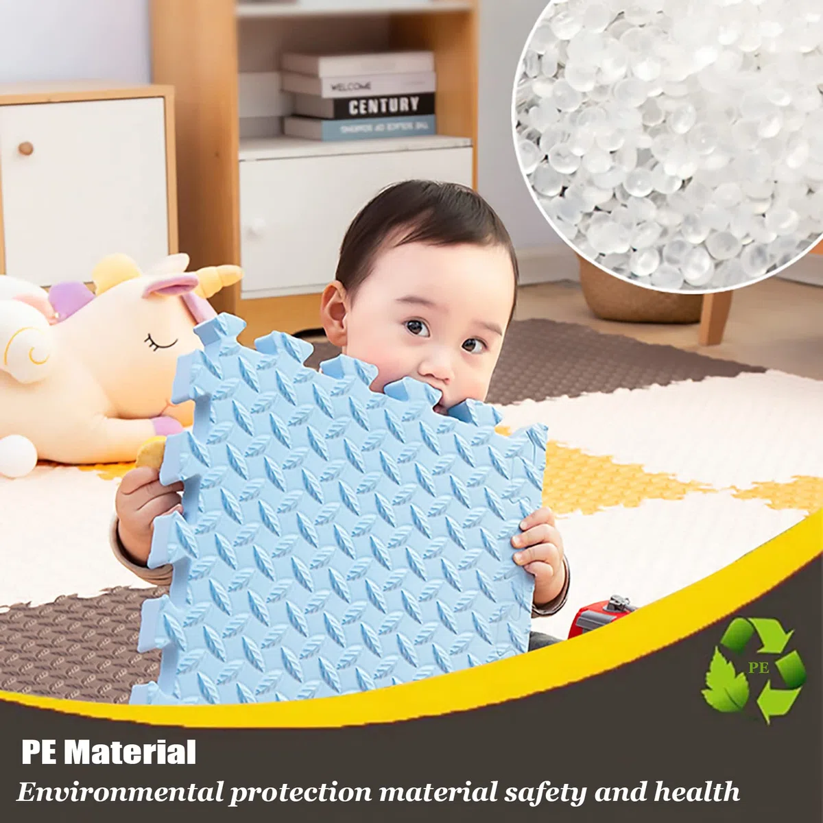 Puzzle Matte PE Schaumstoff Puzzlematte Baby - Krabbelteppich 60X60 Große Bunter Spielmatte Kinder rutschfest Bodenschutzmatte Krabbelmatte Spielteppich Gymnastikmatte,K,8Pcs