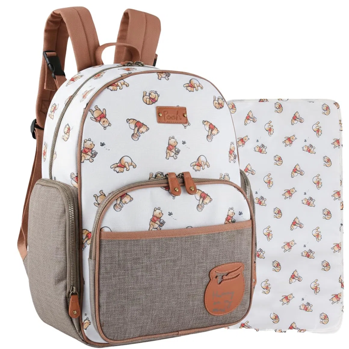 Disney Winnie Puuh Baby-Wickelrucksack mit Wickelunterlage