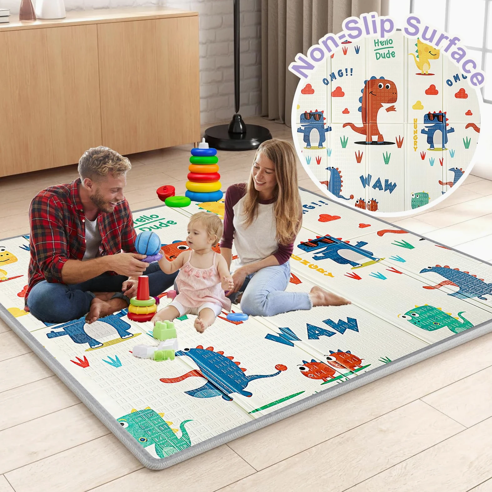 120x120cm Laufstall Baby,Laufgitter Baby Faltbar mit Matratze,Kinder Laufgitter mit Spielmatte 4 Saugnäpfen, Schaum Matte,Atmungsaktivem Mesh Reißverschlusstür
