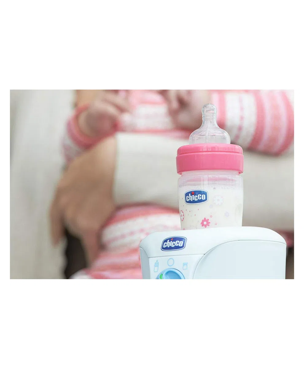 Chicco Flaschenwärmer für Zuhause und Unterwegs, Tragbarer Babyflaschen- Babynahrungswärmer mit 2 Programmen, Abschaltautomatik, 110W, weiß, 1 Stück (1er Pack), 00007389000000