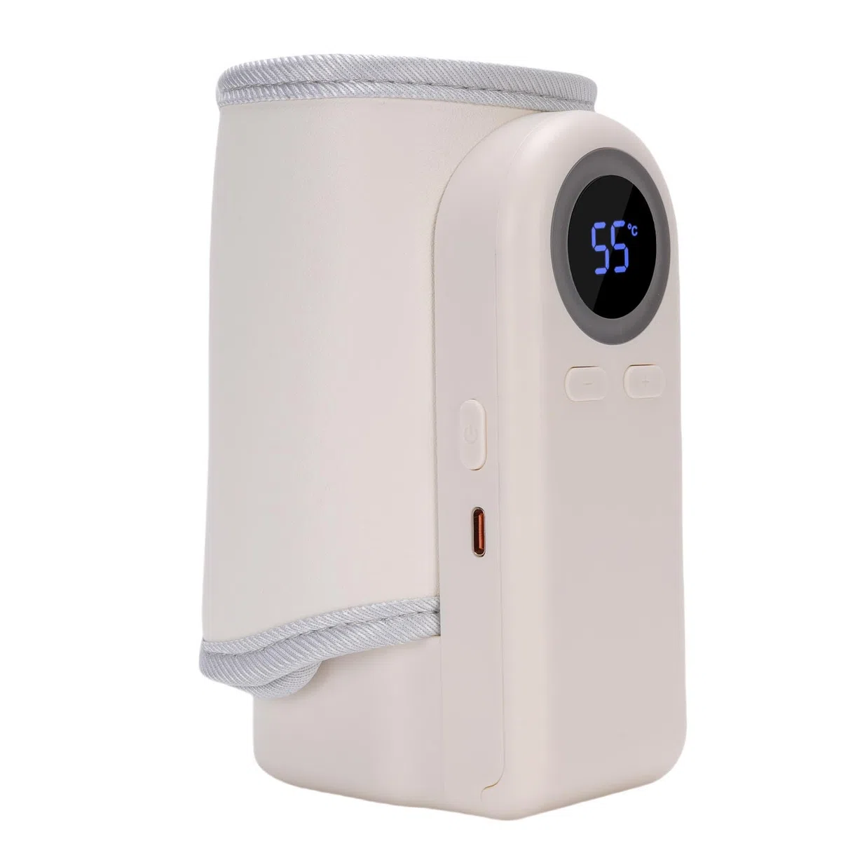 ASHATA USB Wiederaufladbare, Schnelle Flaschenwärmerhülle, Leicht zu Reinigen, Tragbarer Wärmer für Babymilch, 1 X Packung
