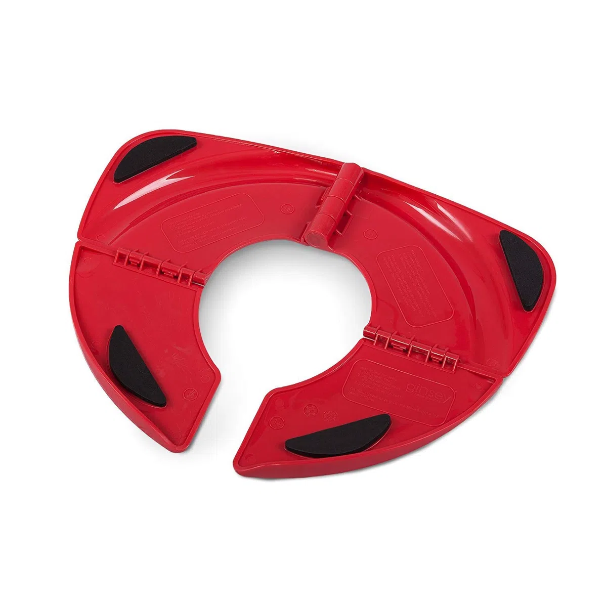 Faltbarer Premium Kinder-Toilettensitz für unterwegs, für Kleinkinder, stabiler faltbarer WC-Sitz mit Anti-Rutsch-Funktion, tragbarer Reise-WC-Sitz mit Tasche rot