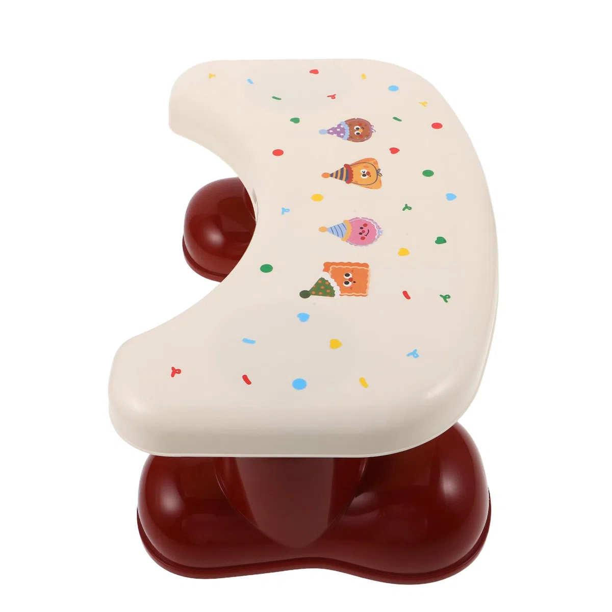 Milisten Fußhocker für Kinderbadezimmer Stabiler Tritthocker mit Breitem Standfuß aus Kunststoff Toilettentritthocker für Kleinkinder Badezimmerhocker mit Fußstütze Platzsparend und Sicher