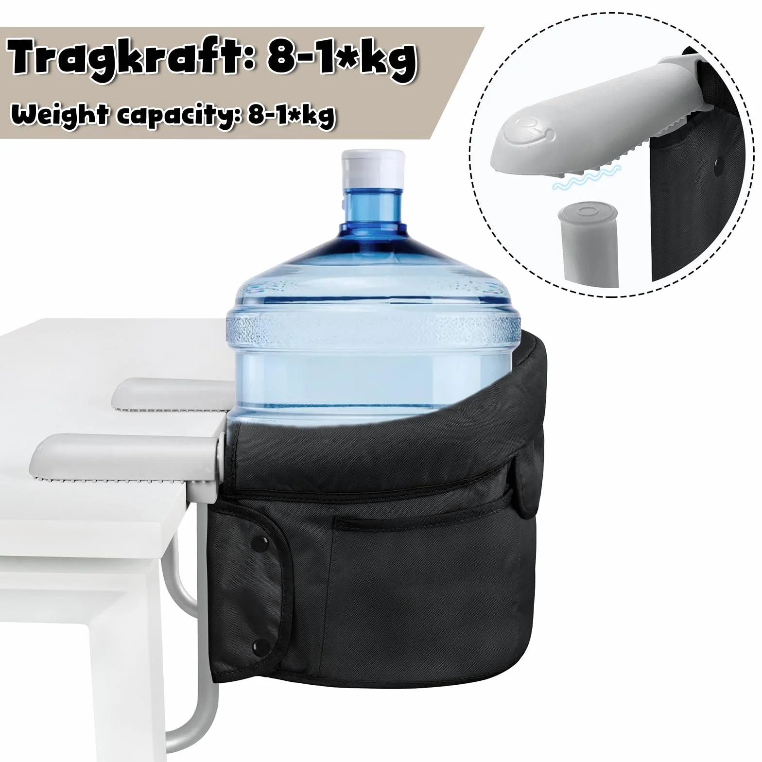 LARS360 Tischsitz Baby, Faltbar Hochstuhl Sitzerhöhung für zu Hause & Unterwegs, Geeignet für Kinder von 6 bis 36 Monaten mit Einem Gewicht von Weniger als 15 kg - Schwarz