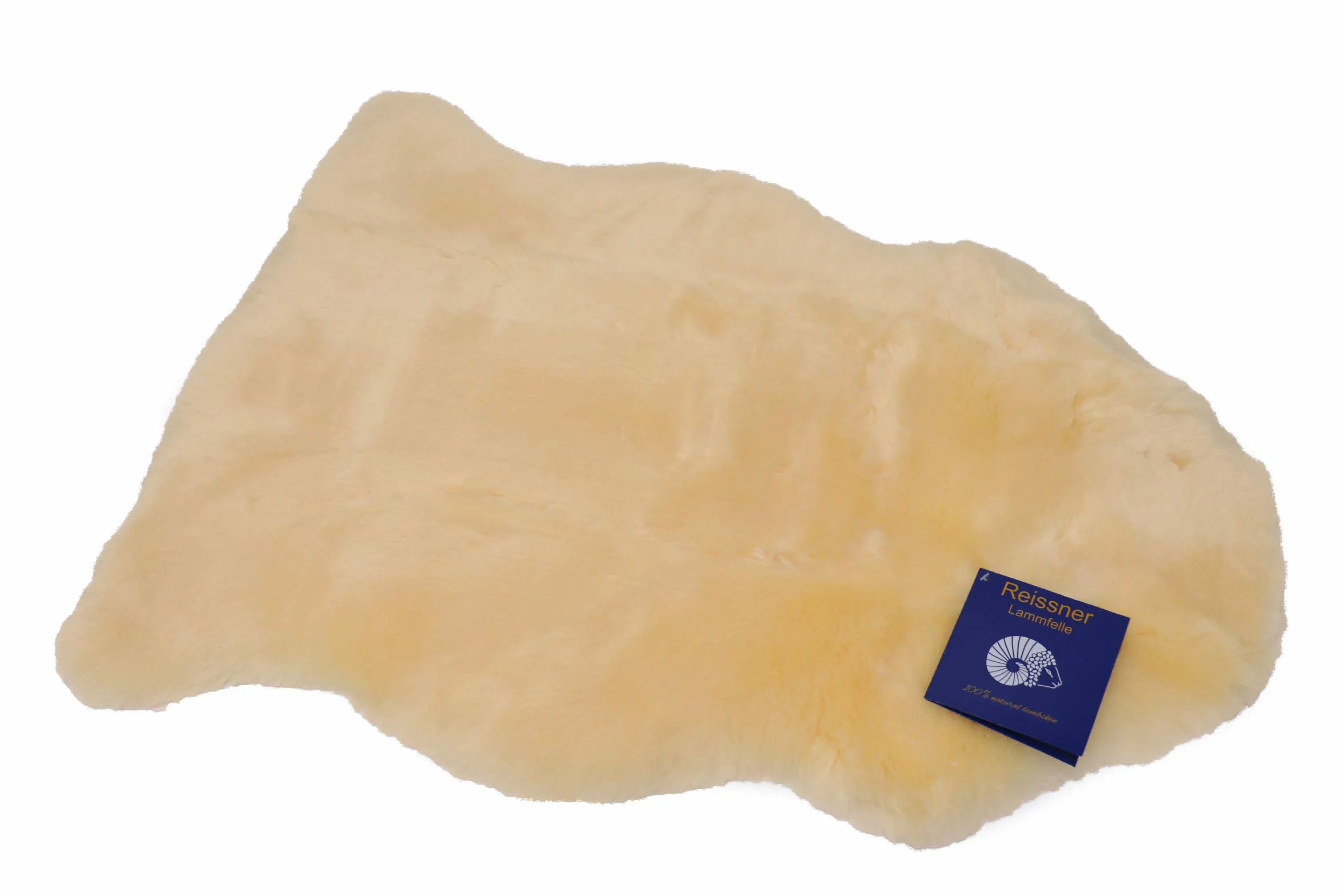 Reissner Lammfelle BABY-MEDLAM-75 medizinisch gegerbtes echtes Merino Lammfell Naturform waschbar Länge 75cm+ Farbe med.
