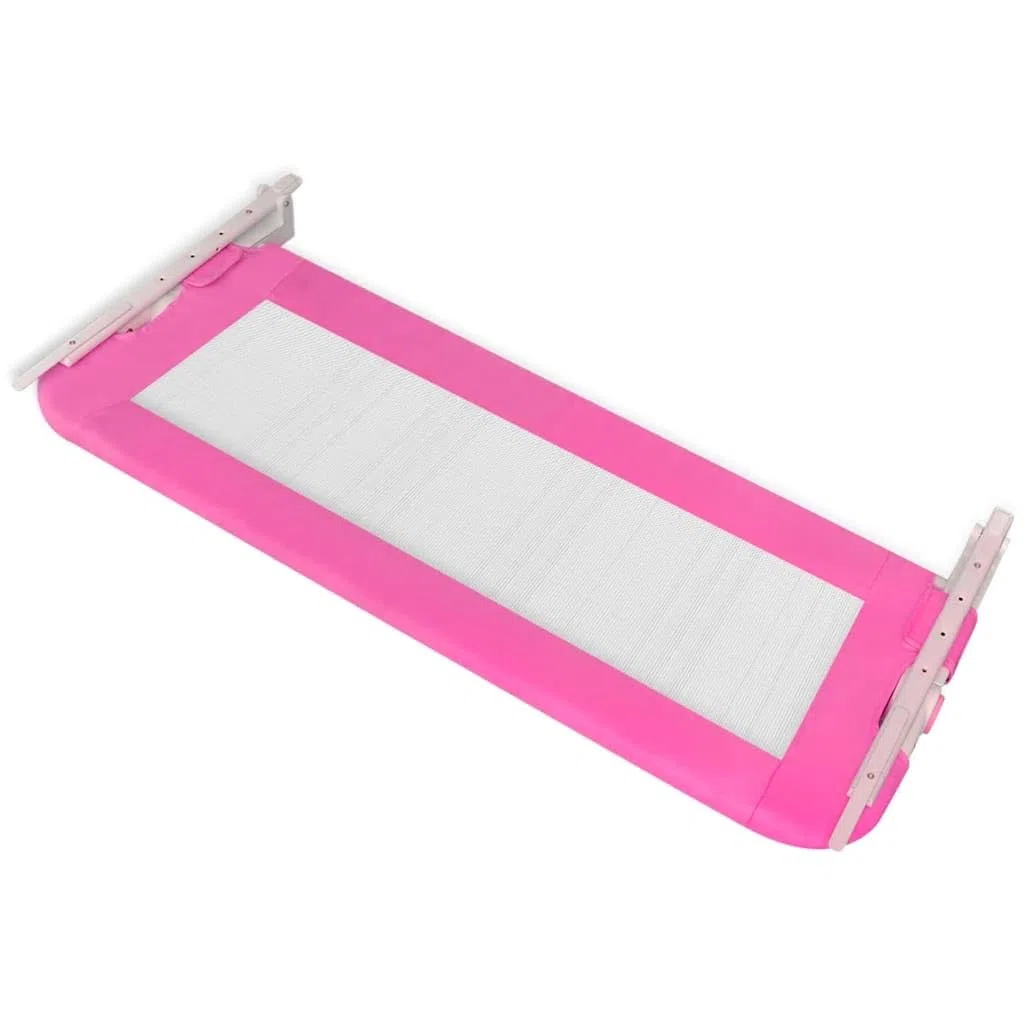 Kleinkind Sicherheit Bettgitter Rosa 102x42 cm klappbar, Bettschutzgitter Baby mit Polsterung, Kinder Bettgitter für Matratzen 10-20 cm, Seitengitter Babybett, Bettverlängerung Kind