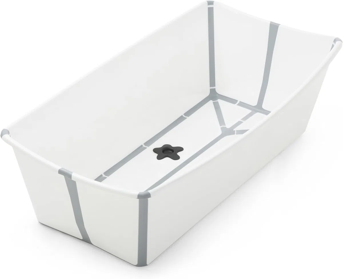 Stokke Flexi Bath X-Large, Ocean Blue faltbare Babybadewanne – leicht, langlebig und einfach zu verstauen – praktisch für zu Hause oder auf Reisen – von 0 bis 6 Jahren