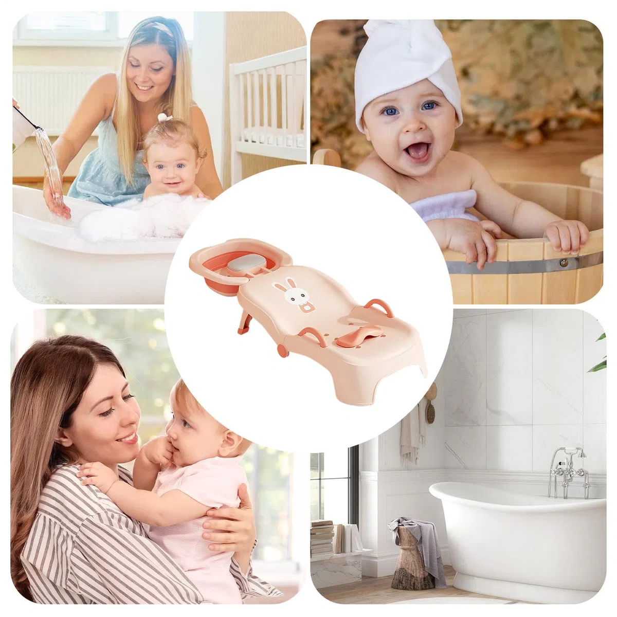 Faltbarer Shampoostuhl für Babys Verstellbarer, Tragbarer Und Leichter | Faltbarer Kinder Kopfhaarspüler Salon Stuhl Haarwäsche für Mädchen und 0-10 Jahre für Zuhause Badezimmer Dusch