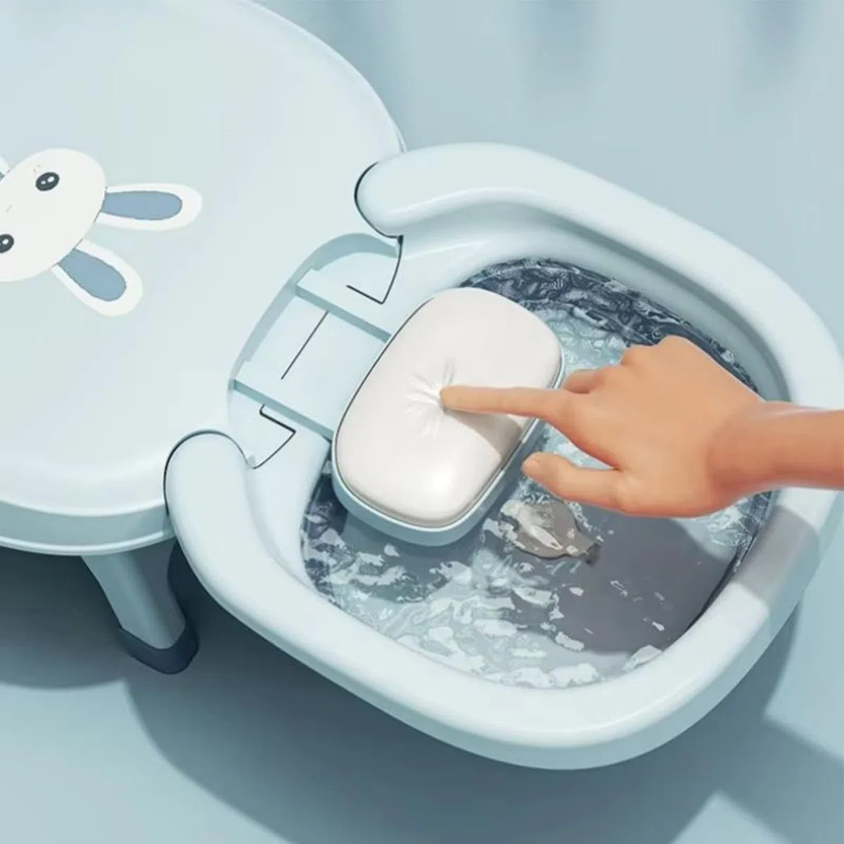 Kinder Haarwaschstuhl Verstellbarer, Tragbarer Und Leichter Kopfspülsitz | Klappbare Kinder Haarwaschliege Haarwäsche für Mädchen und 0-10 Jahre für Zuhause Badezimmer Dusche Waschbecken Toilette