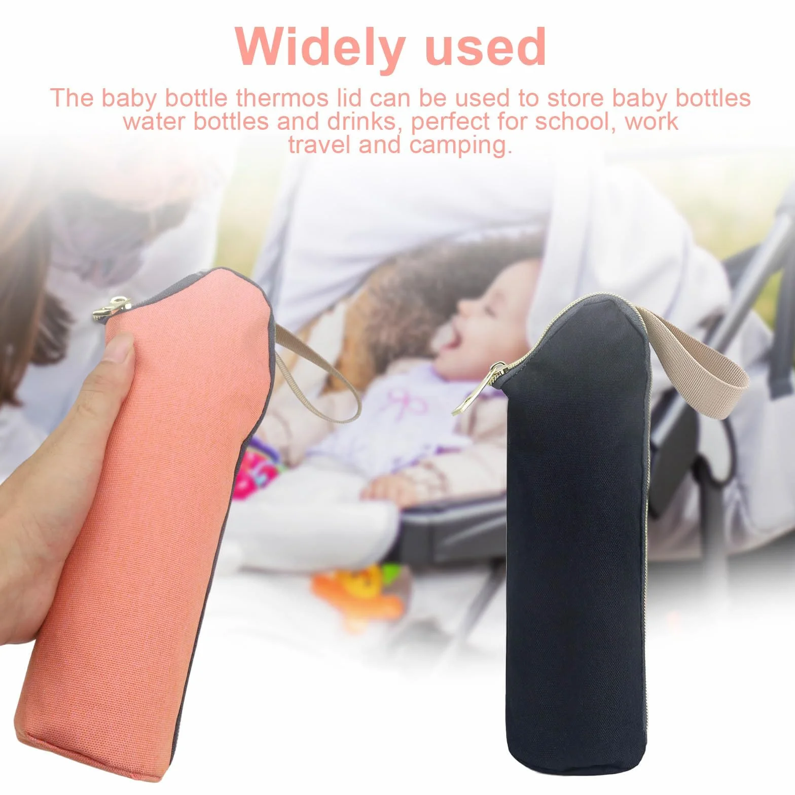 Isoliertasche Babyflasche, 2 Stück Kühltasche für Flaschen, Thermotasche Babyflasche mit Knopfband, Thermotasche für Bewahren Sie Babyflaschen Auf