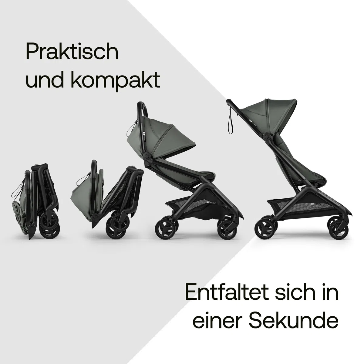 Bugaboo Butterfly 2 Reisebuggy faltbarer Reise-Kinderwagen Handgepäckgröße Liegefunktion Forest Green