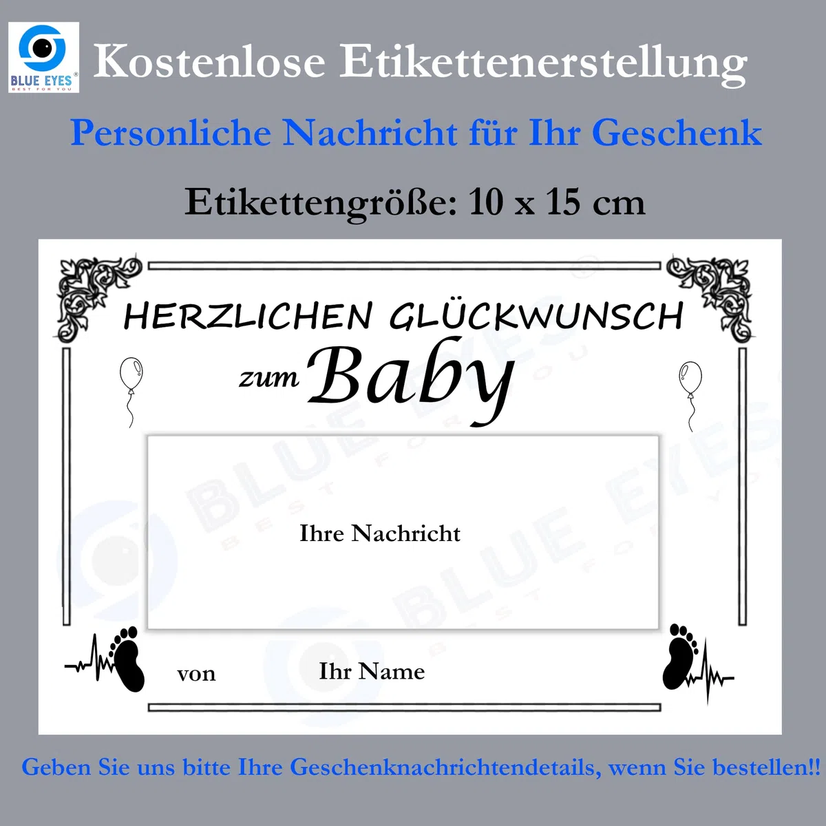 Blue Eyes Neugeborenen Baby Set 100% natürliche Baumwolle Erstausstattung Erstlingsausstattung Ausstattung Unisex Kleidung Geschenkset Badetuch mit 14 Teilig für Babys 0-4 Monate, mit Geschenketiket
